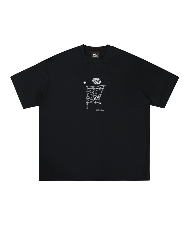 (NMK) Tide Blockbuster Line Rose Rock Punk Tee