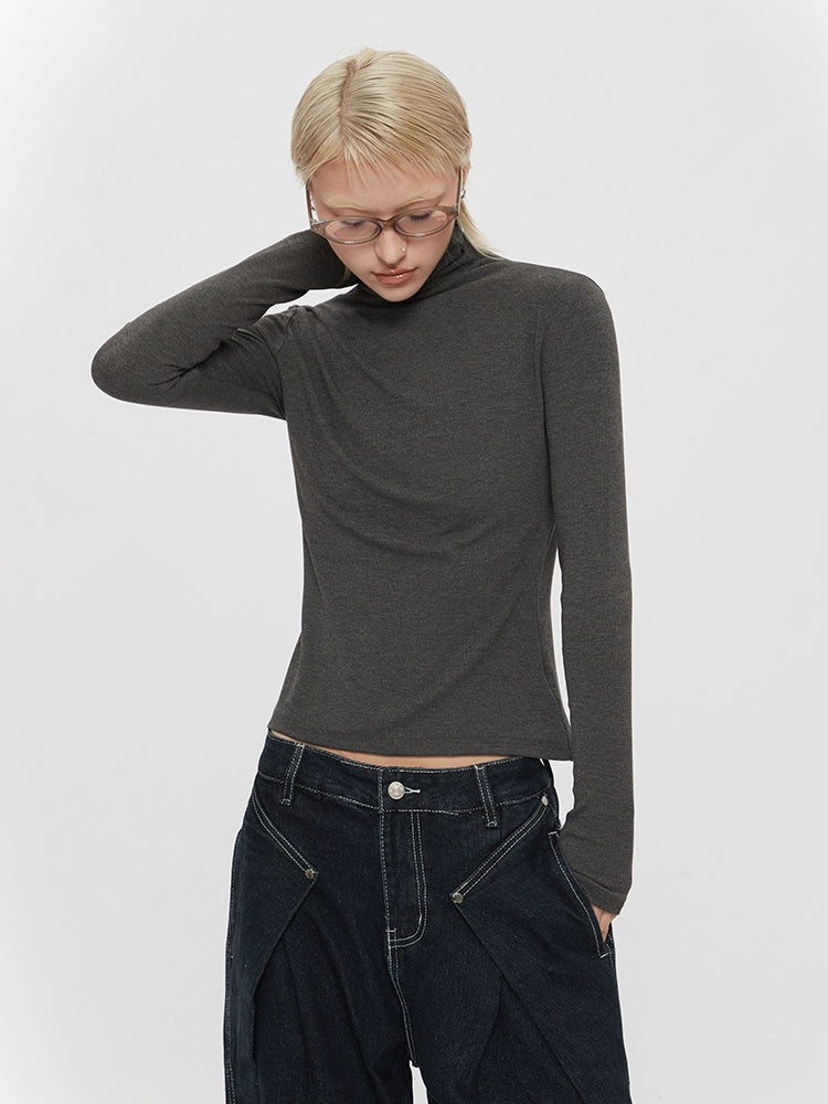 AIRHOOD Semi-turtleneck Versatile Long Sleeves