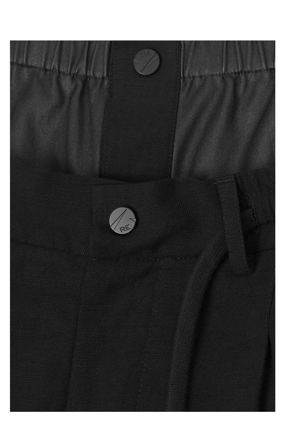 RELABEL Double Waist Splicing Loose Eight-point Trousers