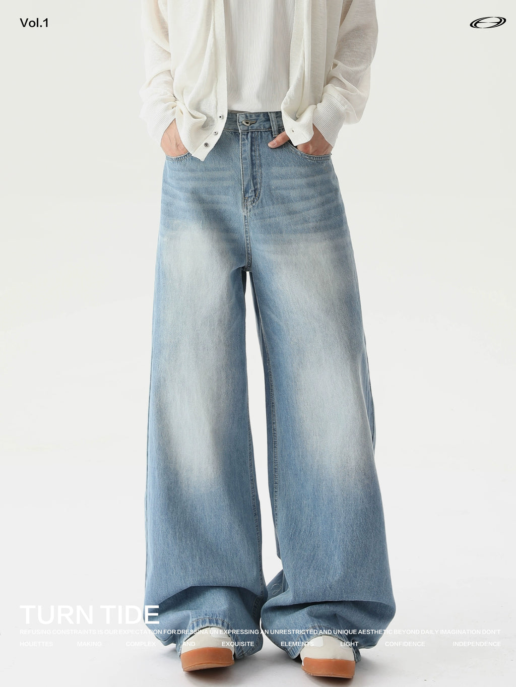 TURNTIDE Loose Straight Wide Leg Versatile Jeans