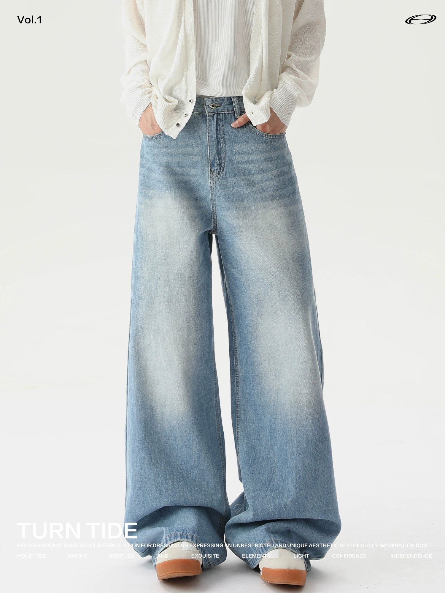 TURNTIDE Loose Straight Wide Leg Versatile Jeans