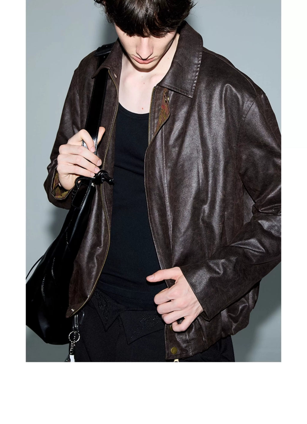 KREATE Contrasting Vintage Suede Jacket