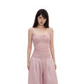 WITHMIN Waist Suspender Slacks Set
