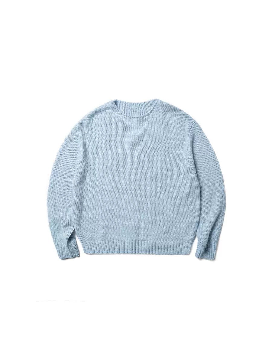 SUPERTOFU Wide Neckline Soft Thick Needle Pullover