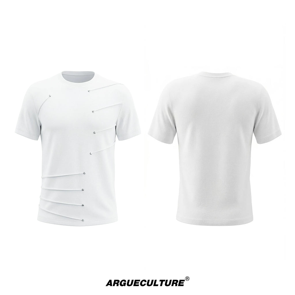 ArguECulturE Rivet Round Neck Straight Shoulder Slim Tee