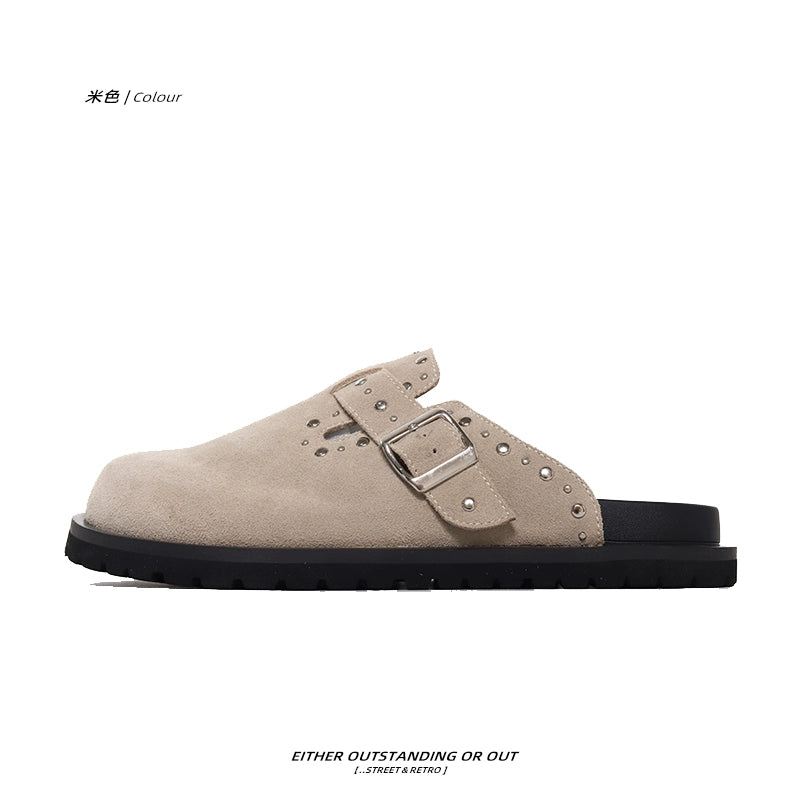 SHENLV STUDIO Vintage Rivet Wide Head Birkenstocks