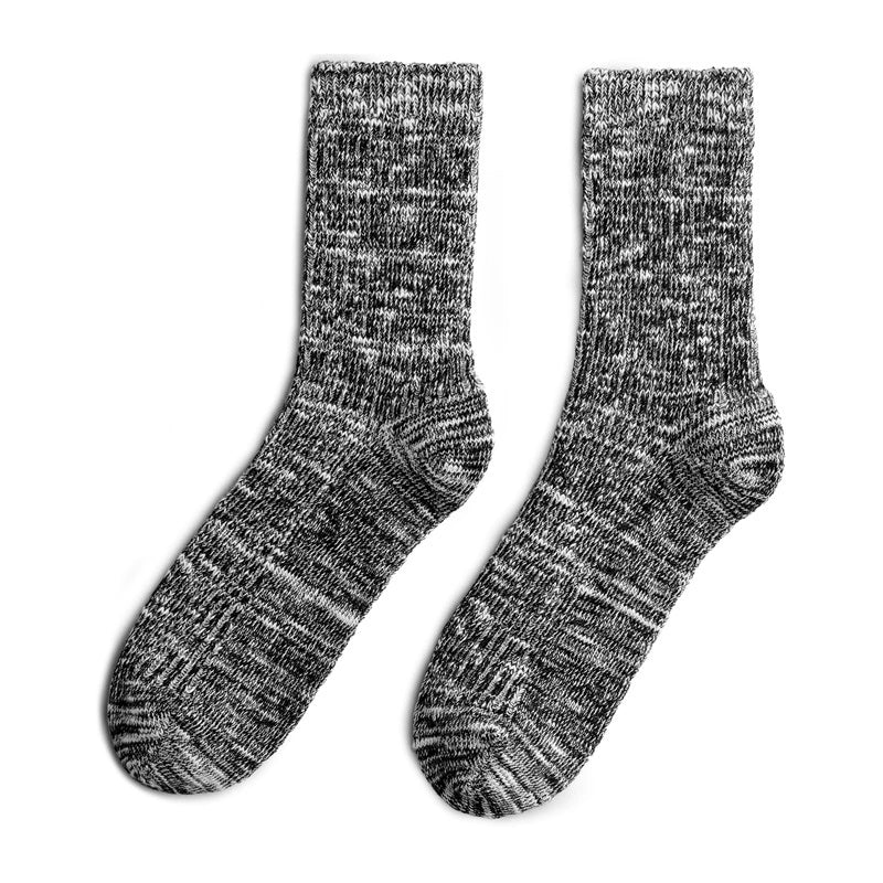 Maden Tooling Retro Snowflake Knitted Cotton Socks