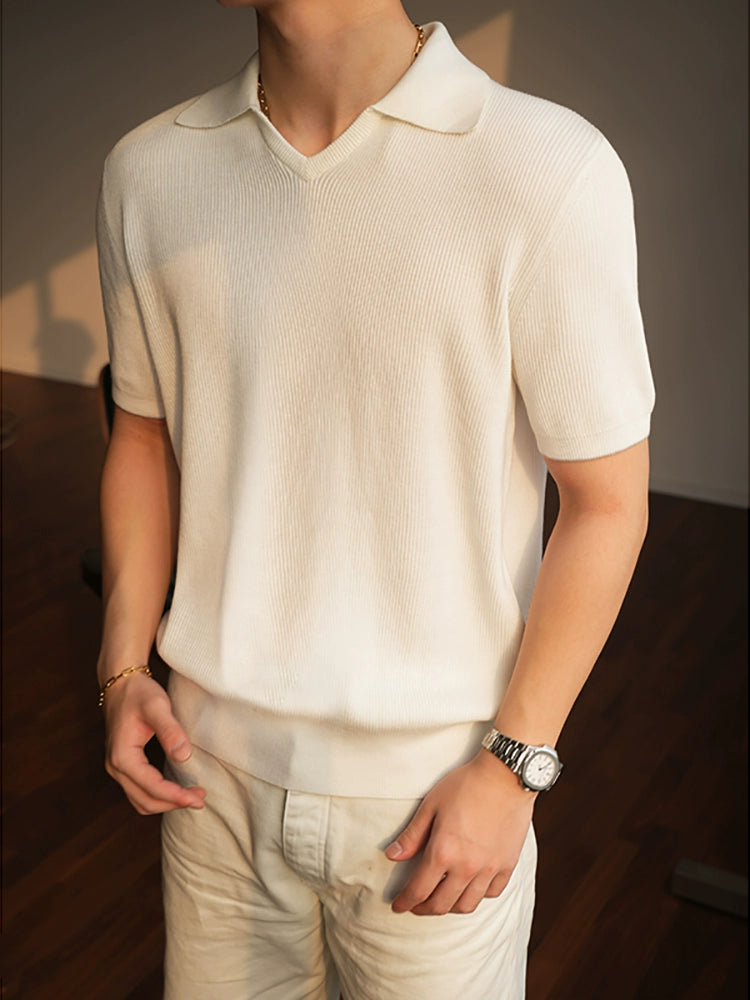 SEE ALSO [Quiet Luxury Upstart] 16S long-staple cotton old money Knitted Polo Shirt