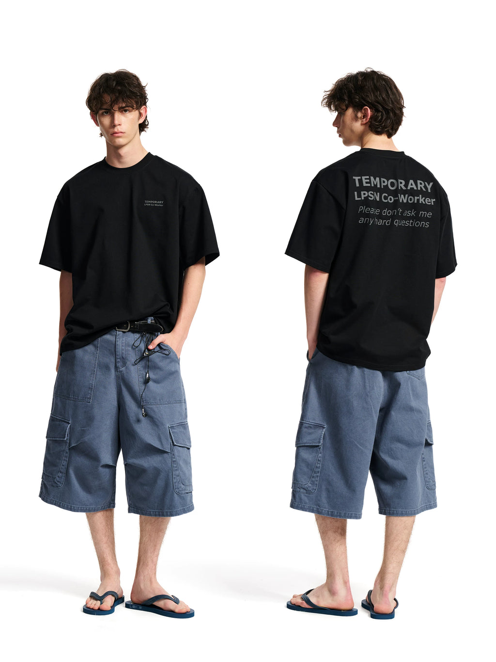 Loopsoon Fun Text Print Versatile Fashion Tee