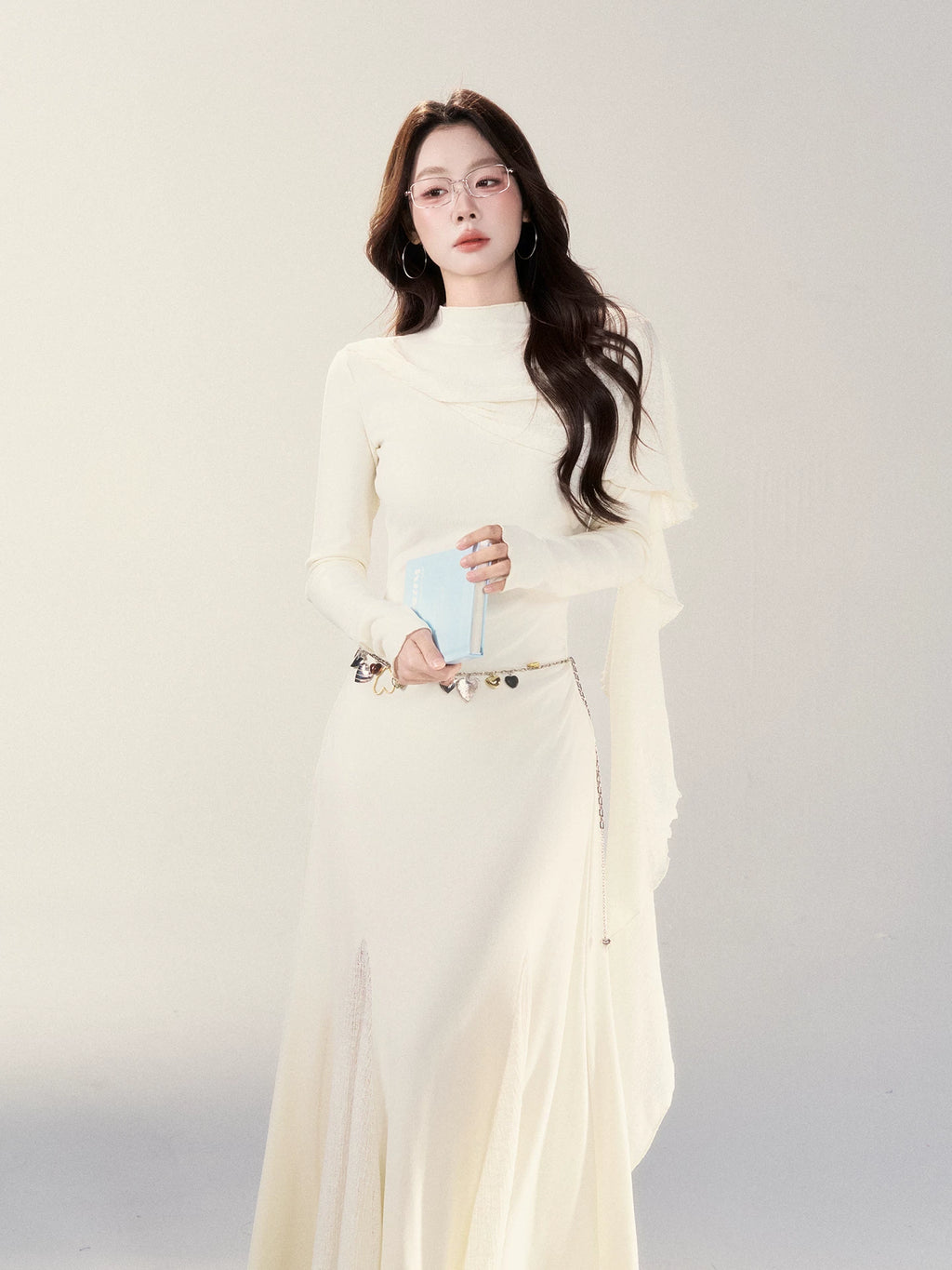 Wildberry Scarf Long Sleeve Dress