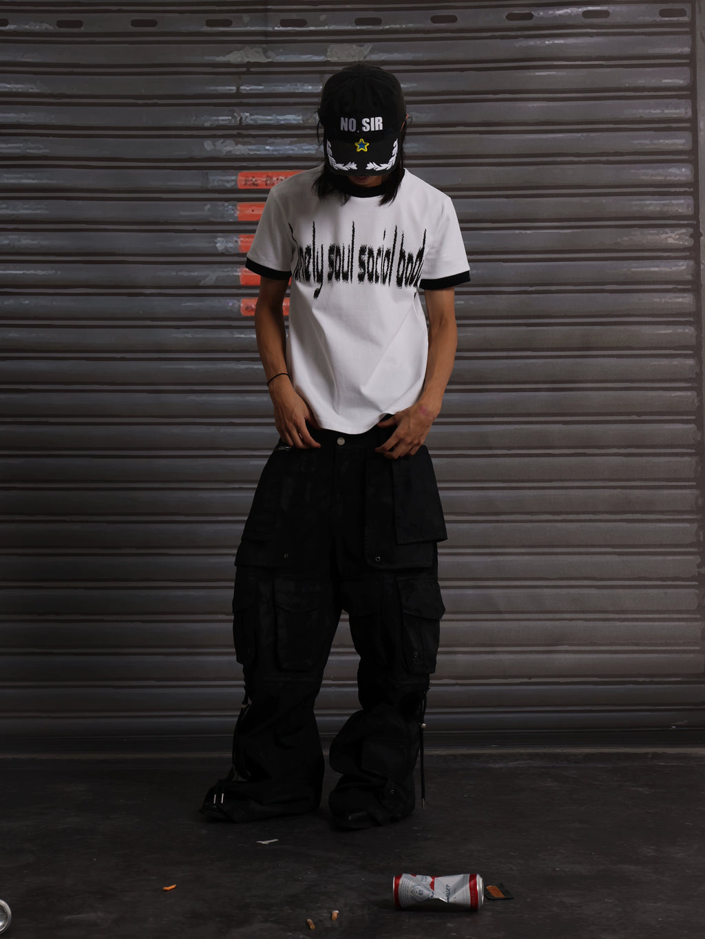 CHAI Alphabet Slogan Contrast Thread Versatile Printing Tee