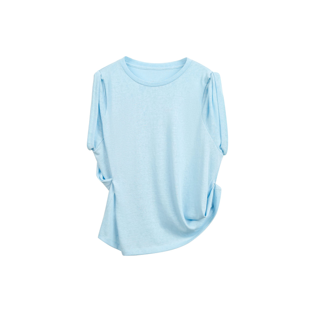 JIKOO Thin Breathable Drape Sleeveless Tee