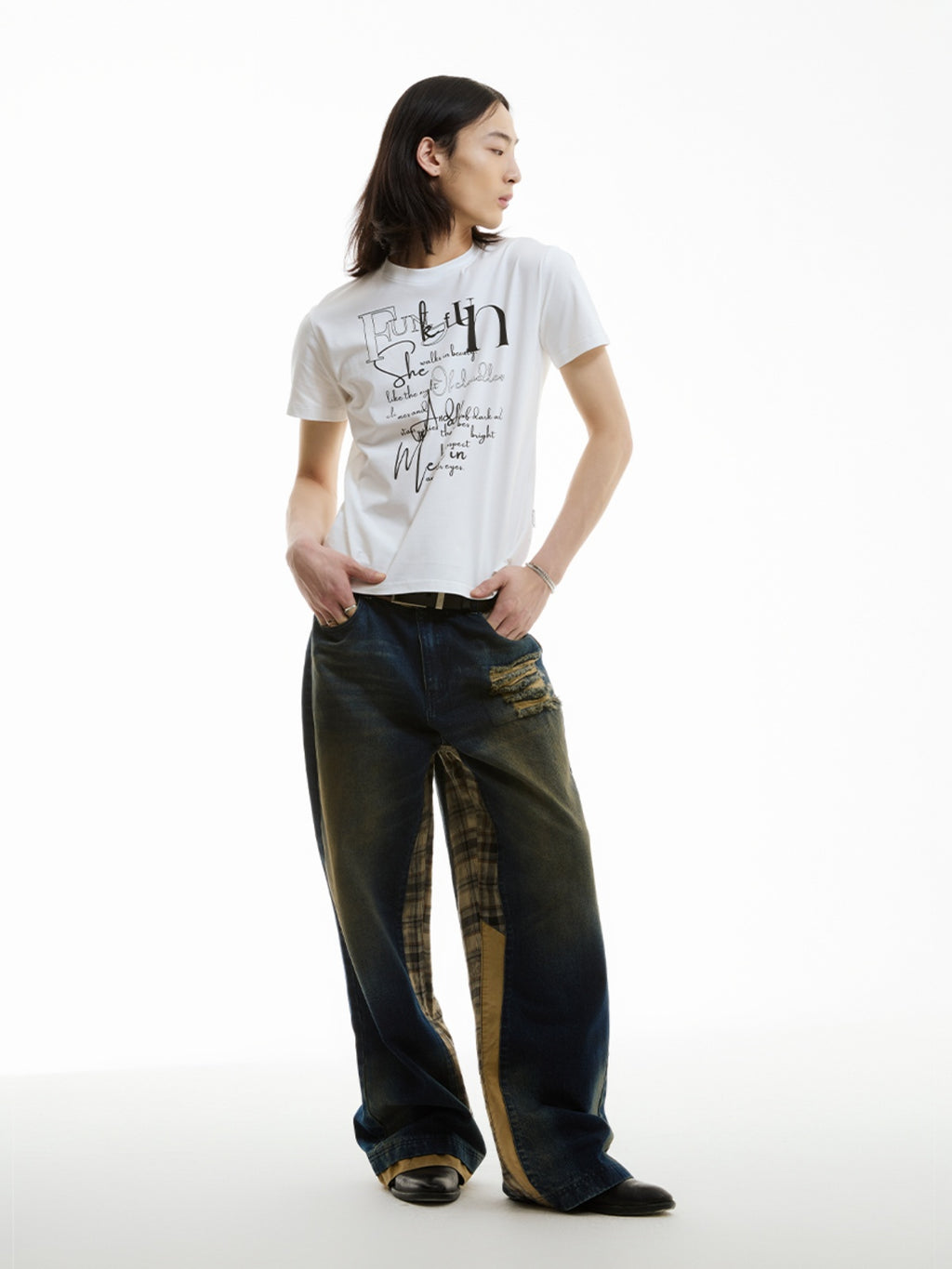 FUNKYFUN FUN Slogan Printed Tee