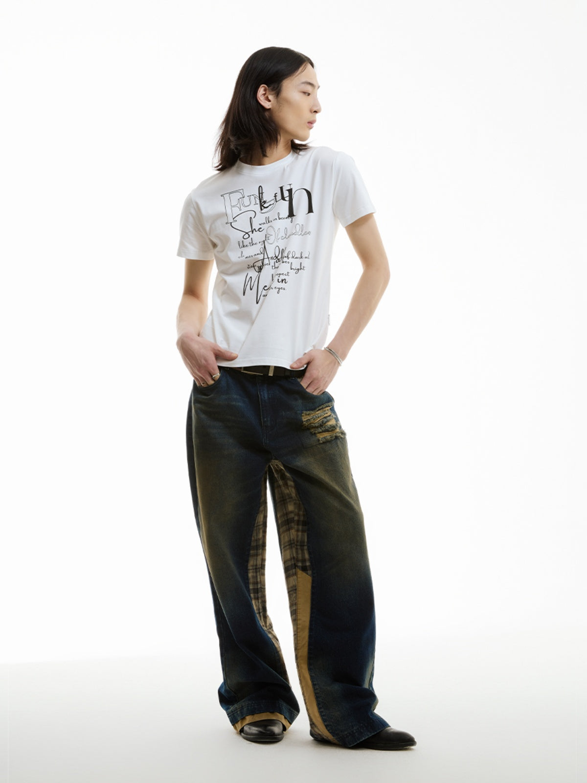 FUNKYFUN FUN Slogan Printed Tee