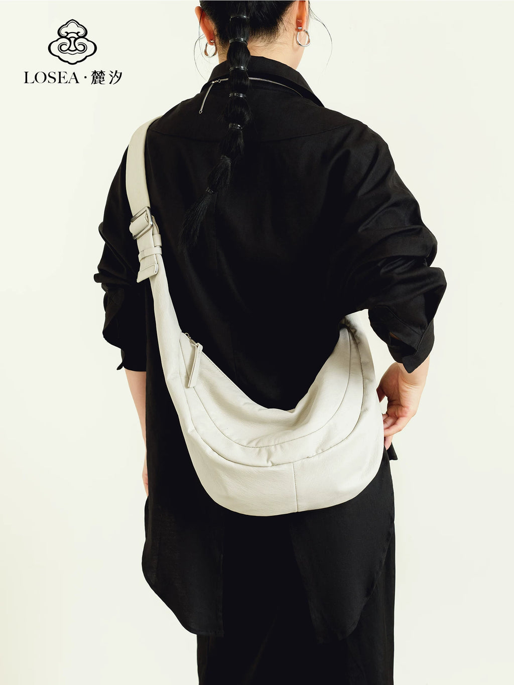 LOSEA Minimalist Soft Leather Large Capacity Shoulder Bag