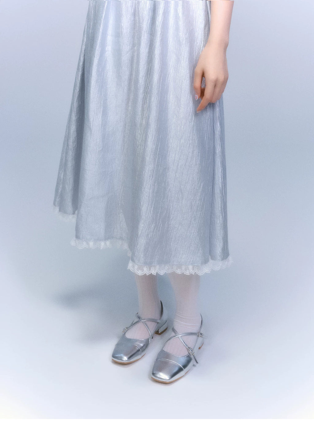 LOST FOREST Lace Skinny Sleeveless Dress