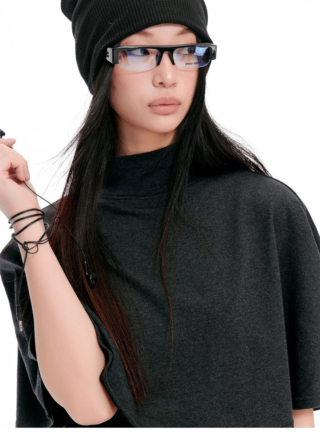 JIKOO Cloak Design Fake Two-piece Tee