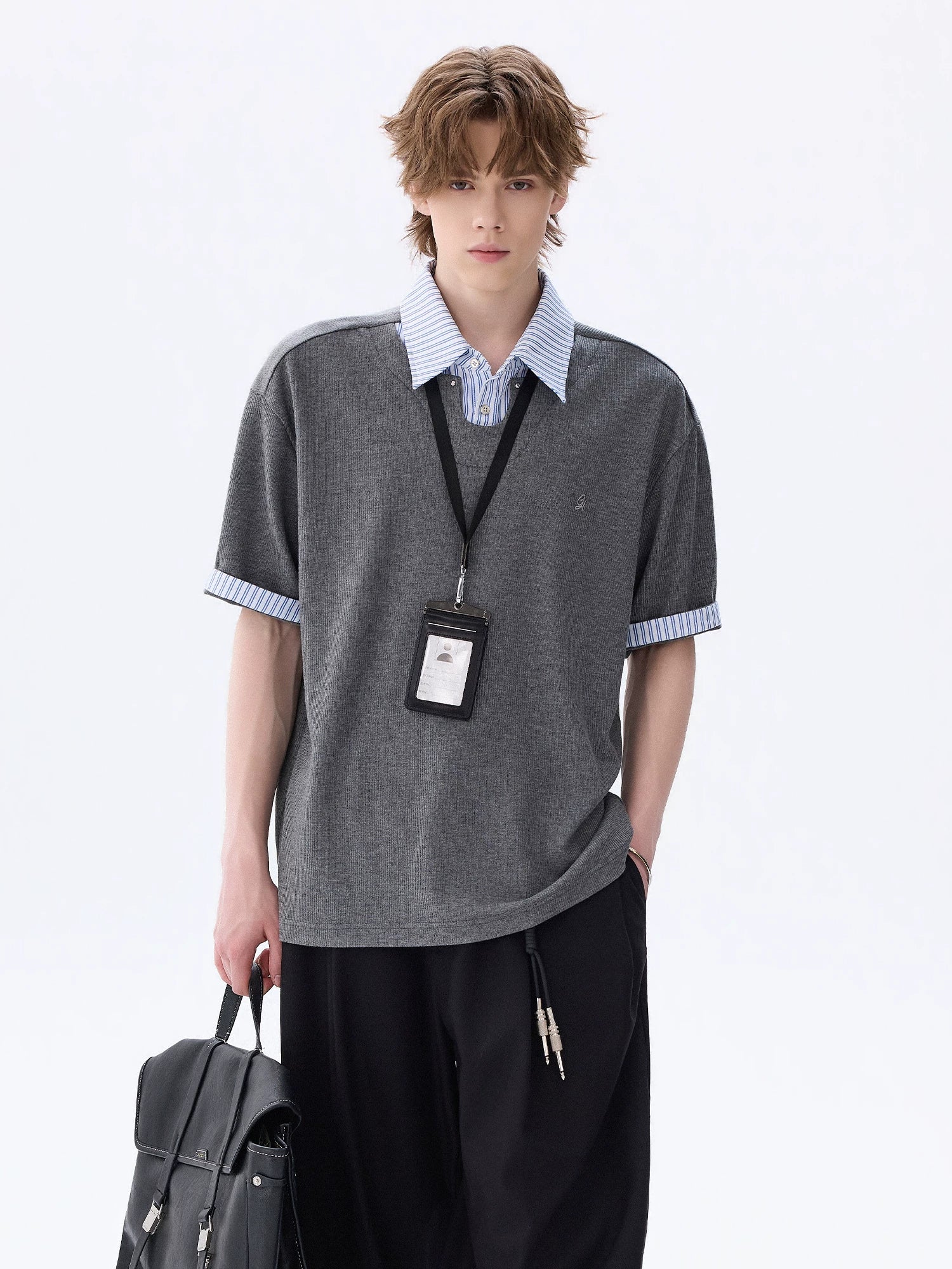 CHOR U Get Fake Two-piece Versatile Tee