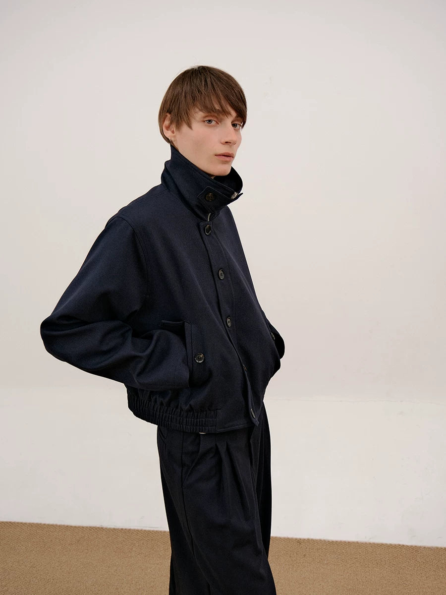 COLN Turtleneck Loose Short Jacket