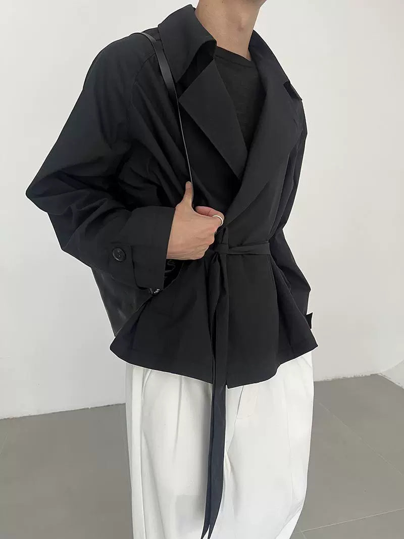 COLN Versatile Temperament Short Trench Coat