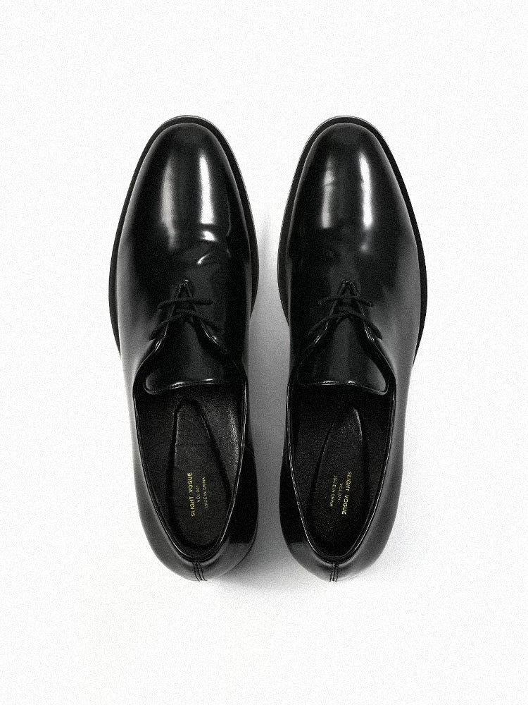 SLIGHT VOGUE Glossy Cowhide Casual Thin-soled Leather Shoes