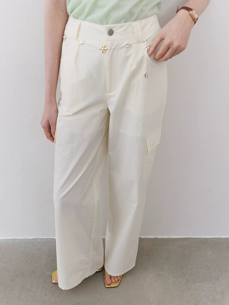 VOOE High Waist Straight Versatile Casual Pants