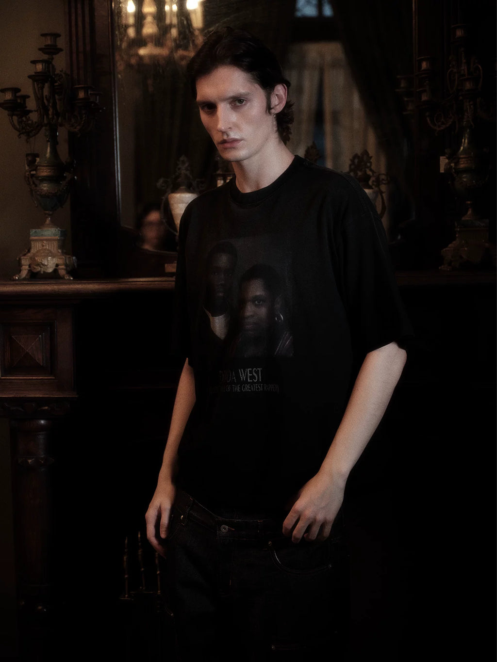 WANNA LAB Retro Crew Neck Loose Tee