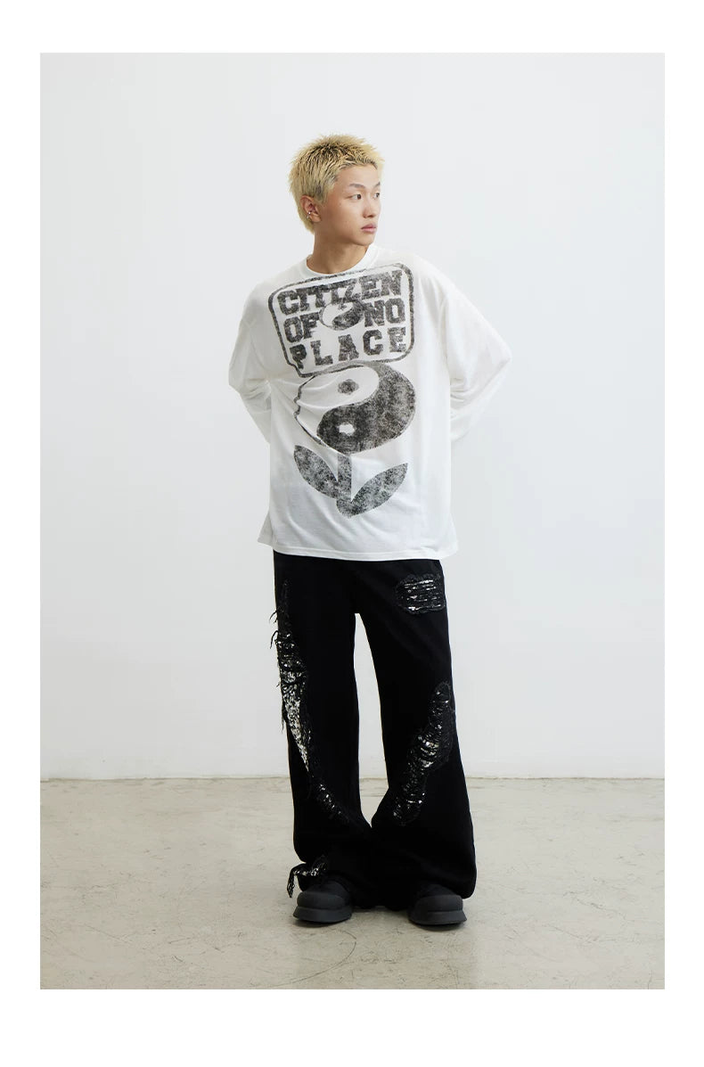 CONP Round Neck Casual Cool Long Sleeve