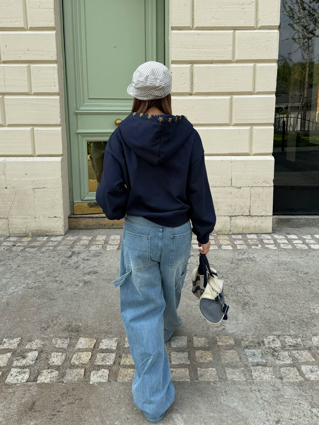 CCYE Vintage Star Embroidered Hooded Sweater Jacket