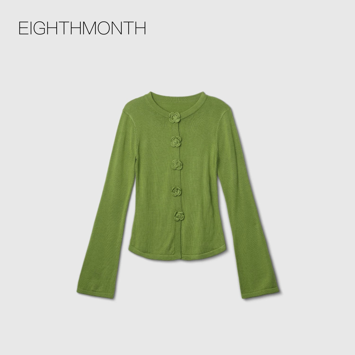 EIGHTHMONTH Three-dimensional Floral Button Knit