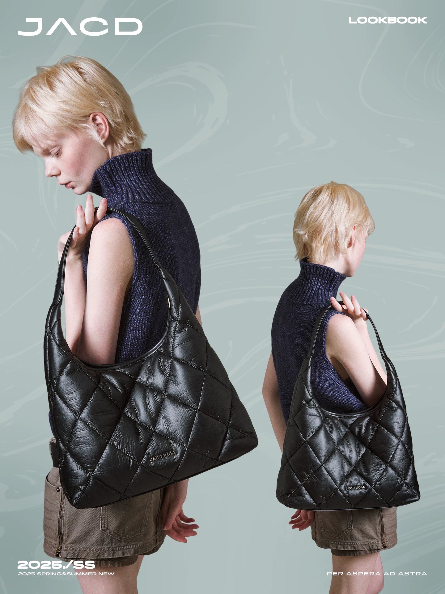 JACD Black Large Capacity Commuter Tote Bag