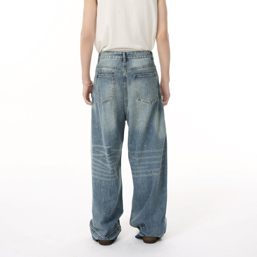 MTLCLOTHES Frayed Rough Trousers Scimitar Jeans