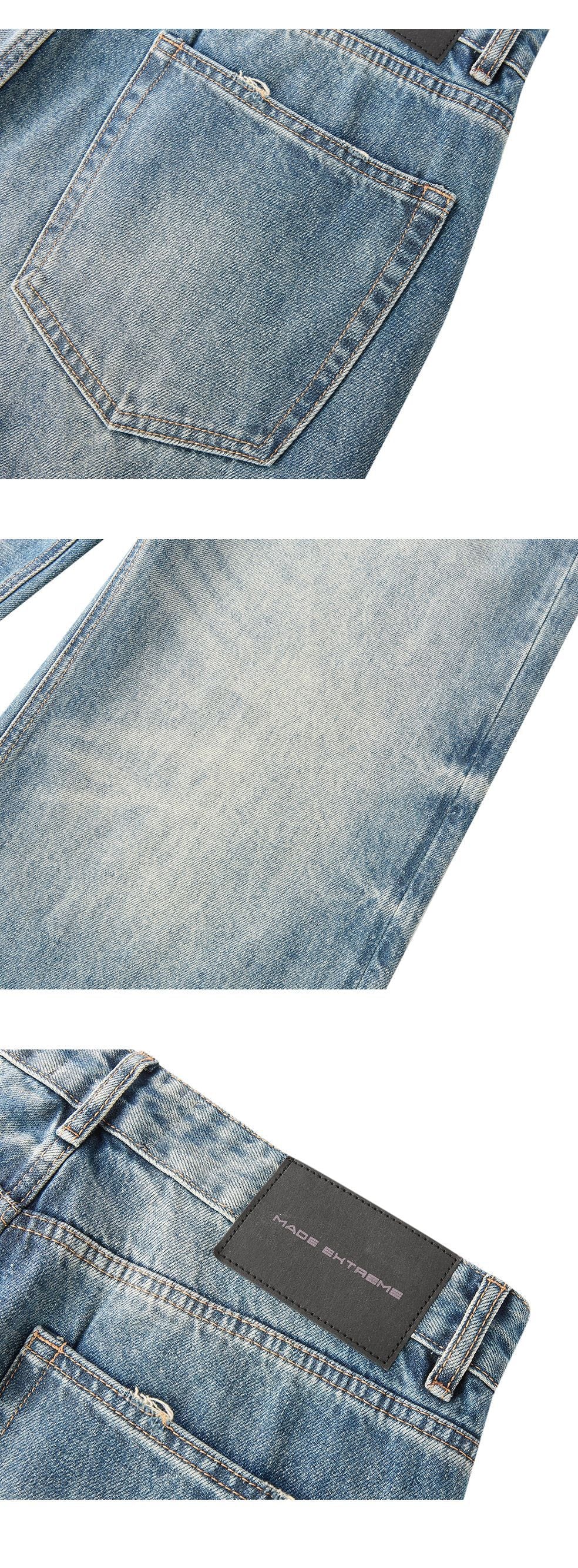 MADEEXTREME Vintage Loose Casual Straight Jeans
