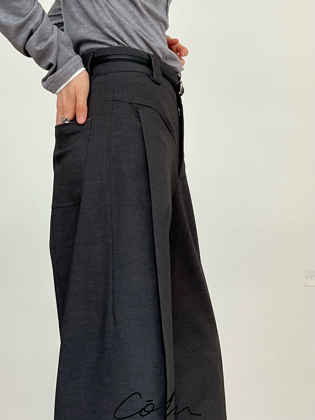 COLN Casual Suit Wide-leg Pants