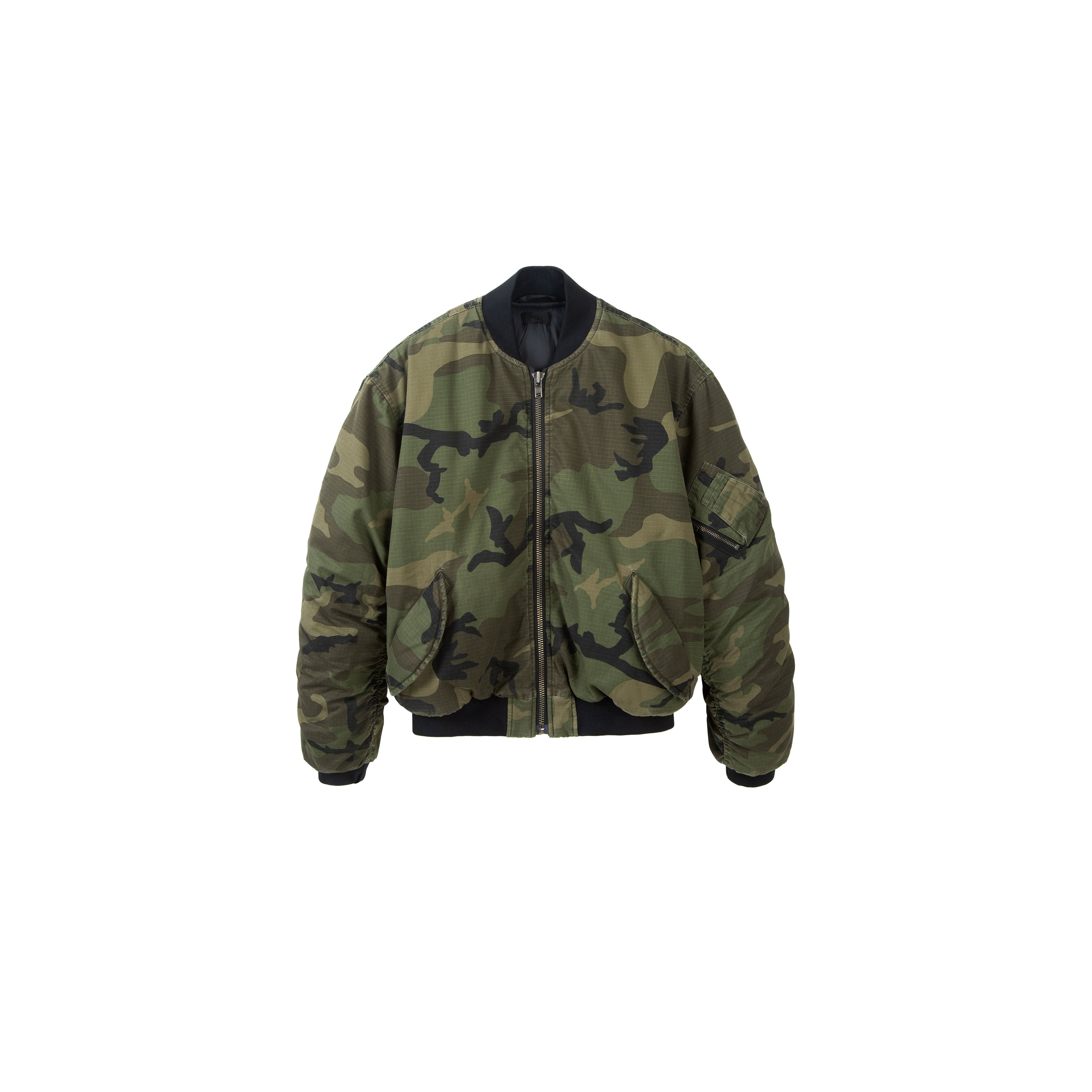 PLUS NO LOGO Camouflage Flight Jacket Cotton