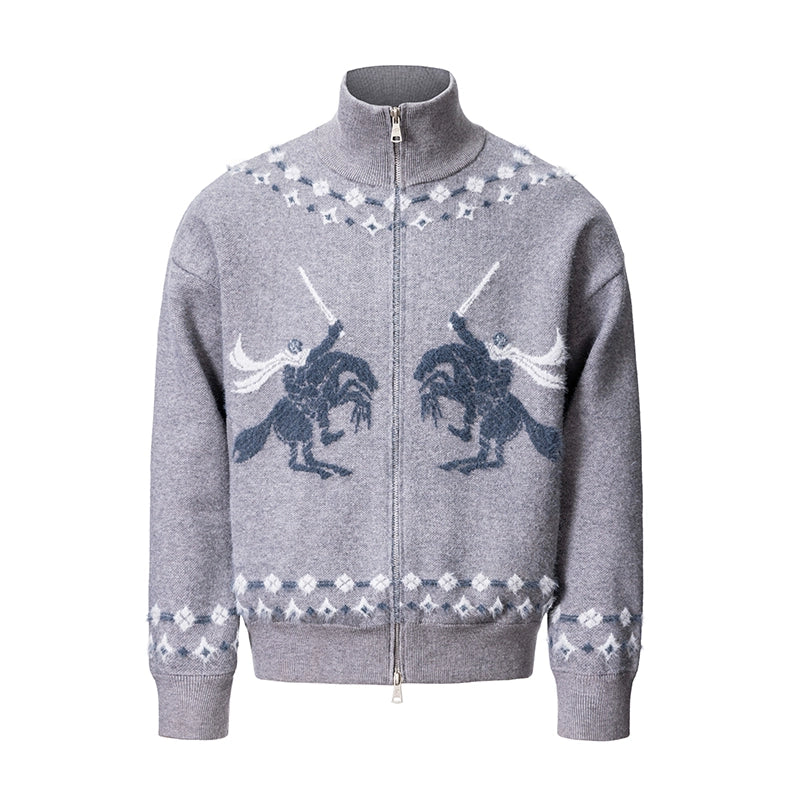 CATSSTAC Stand-up Neck Sweater Cardigan