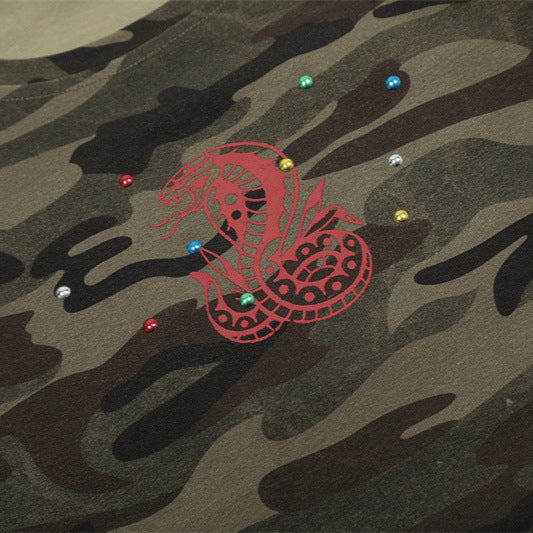 Nariele Year of The Snake Print Camouflage Tee
