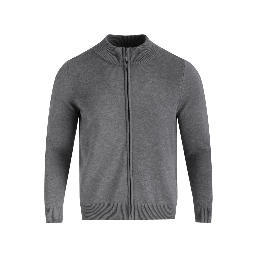 TumBlerine Stand-up Collar, Old Money Style, Wool Zip-up Cardigan 100% Cotton Jacket