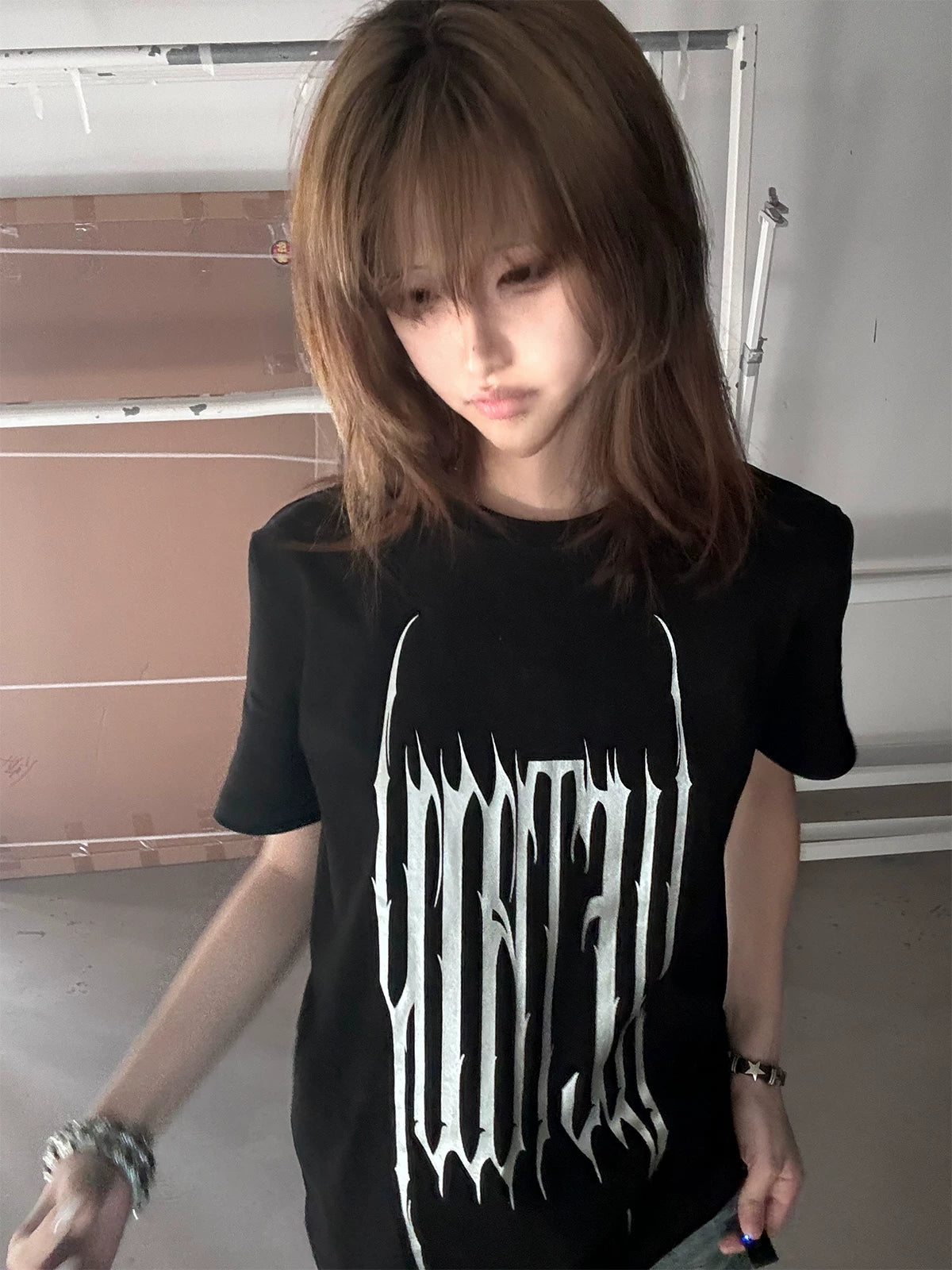 Wetbody Slim Casual Round Neck Tee