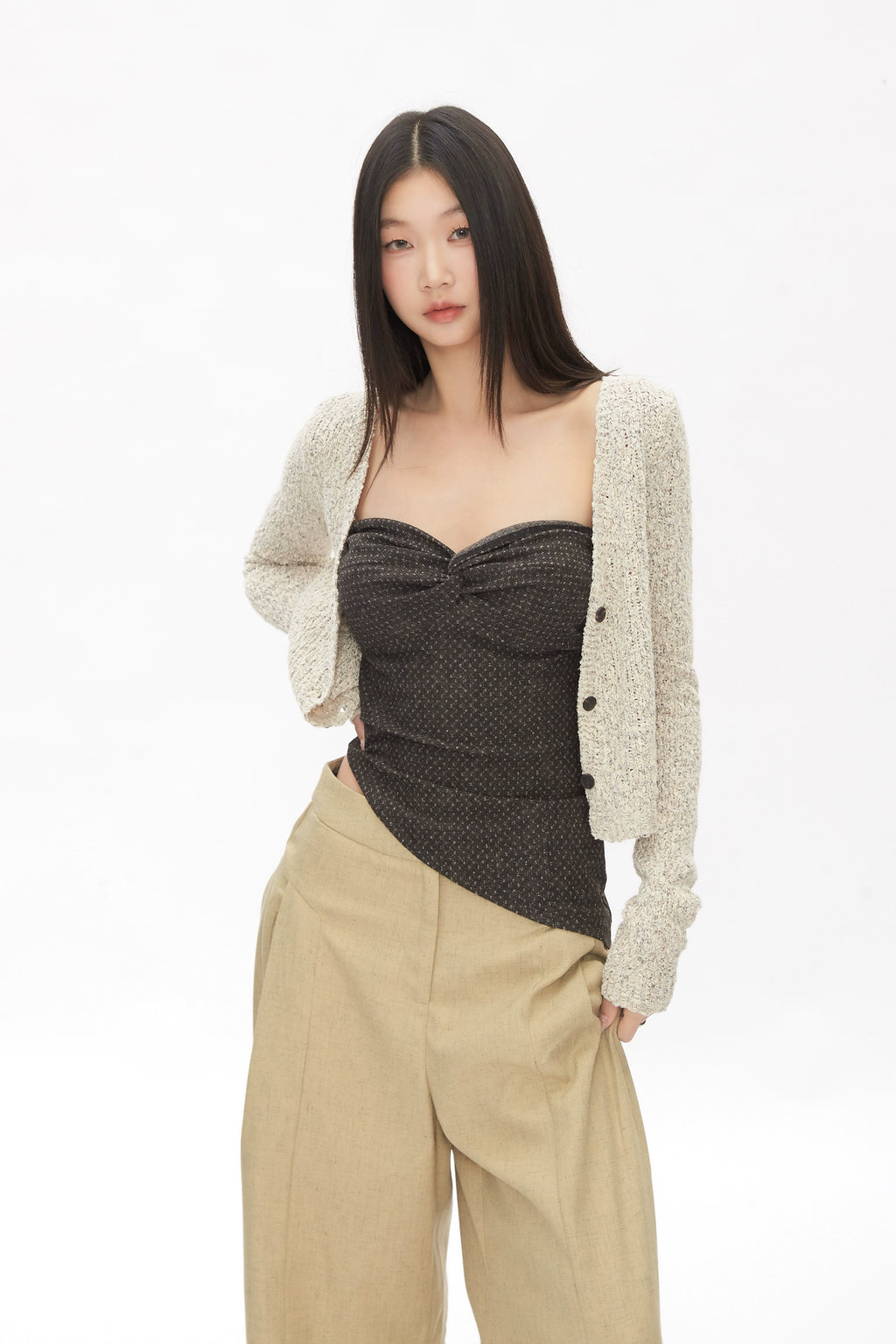 WITHMIN Suit Low-rise Loose Casual Straight-leg Pants