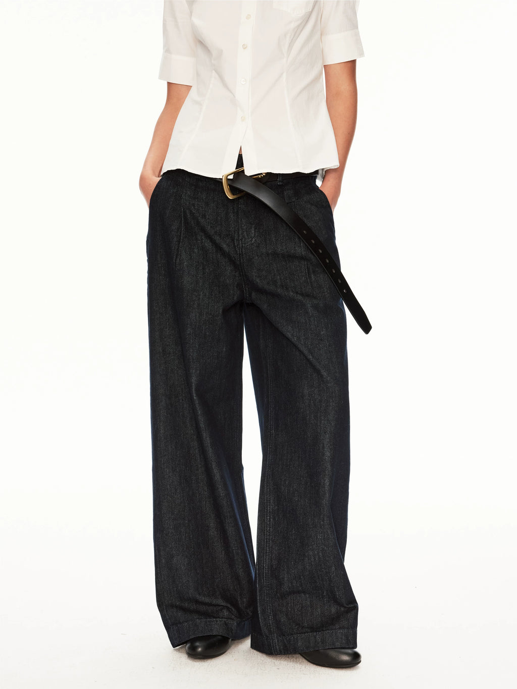MADWITCH Minimalist Waistless Loose Straight Jeans