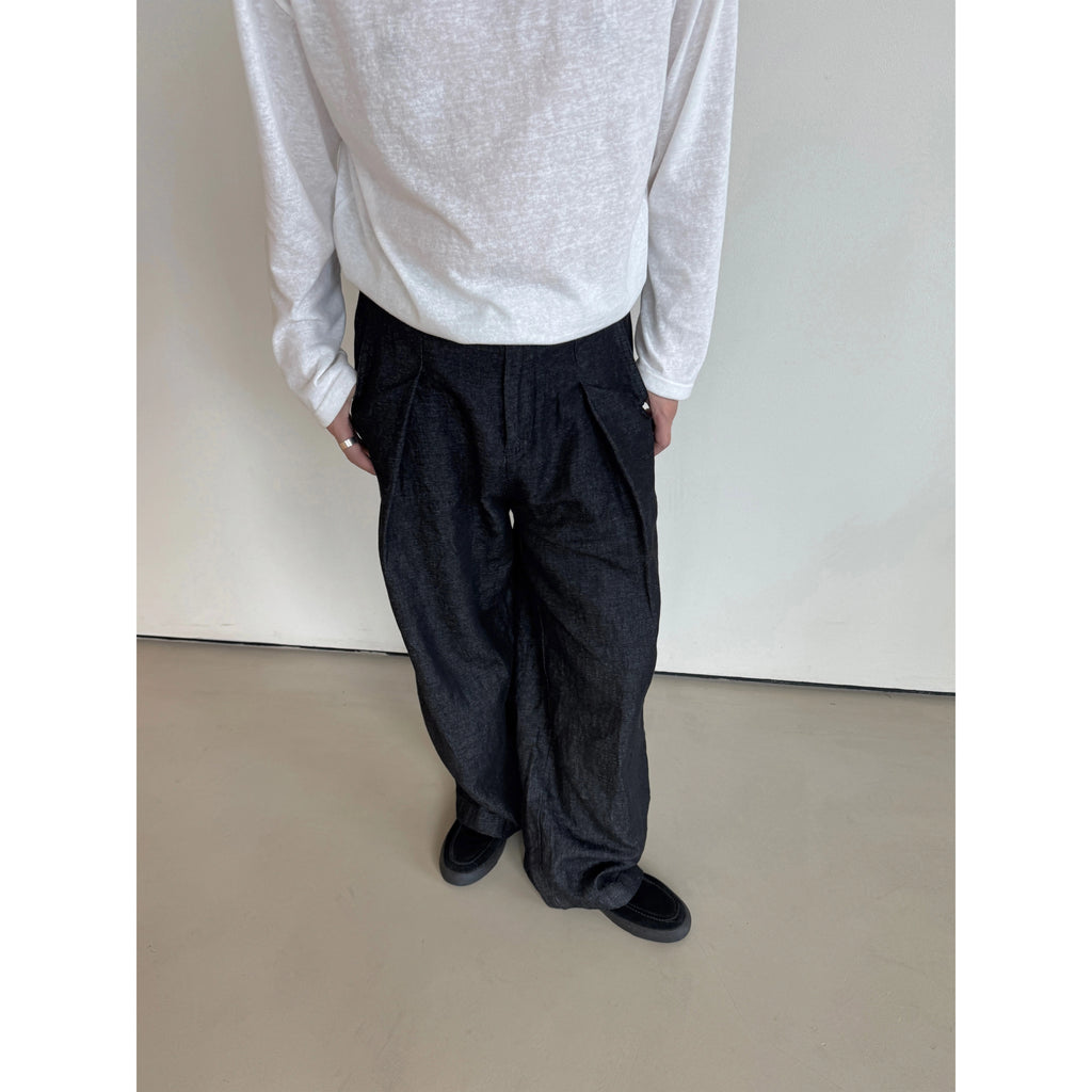 Anniehall Linen Cotton Denim Old Money Wind Light Jeans