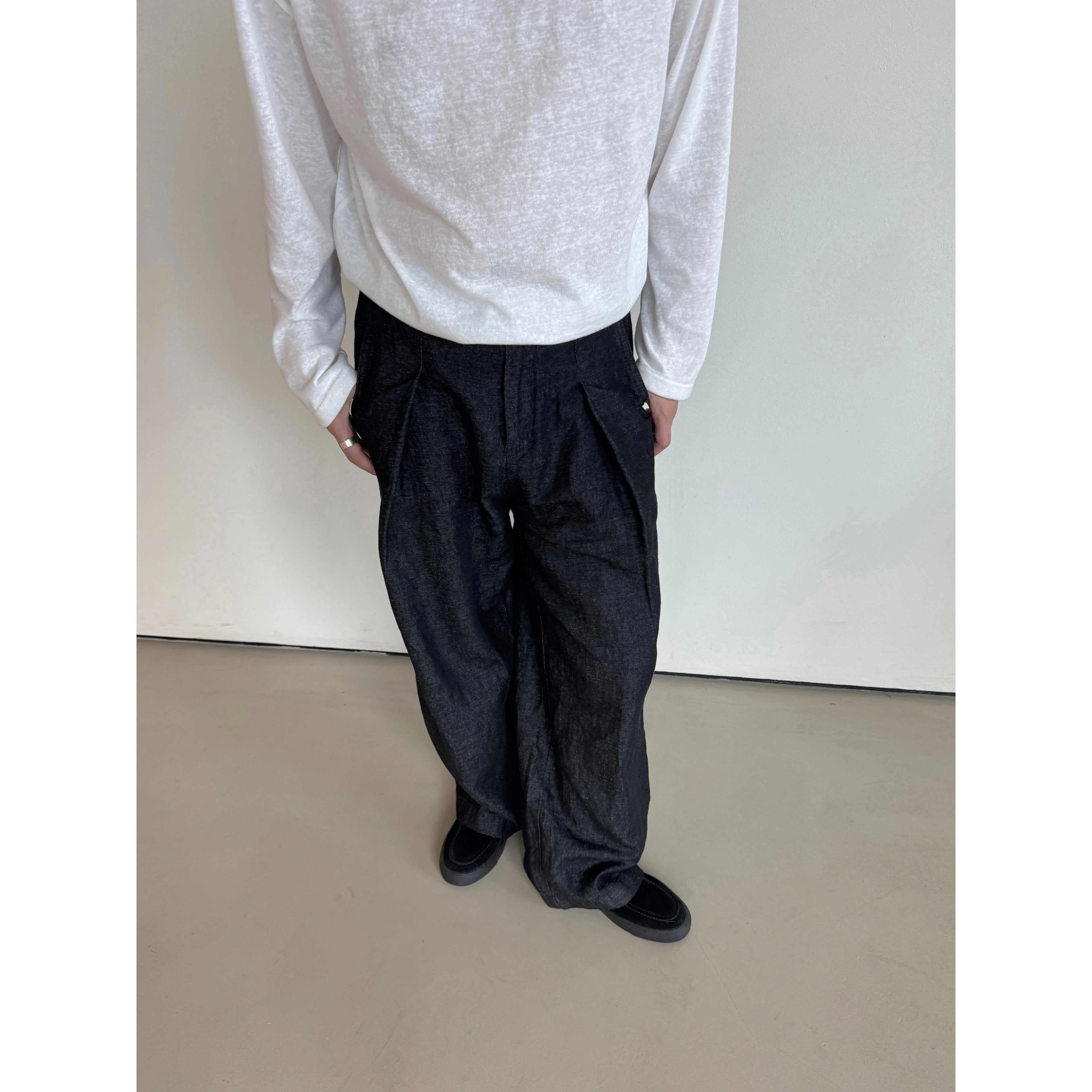 Anniehall Linen Cotton Denim Old Money Wind Light Jeans