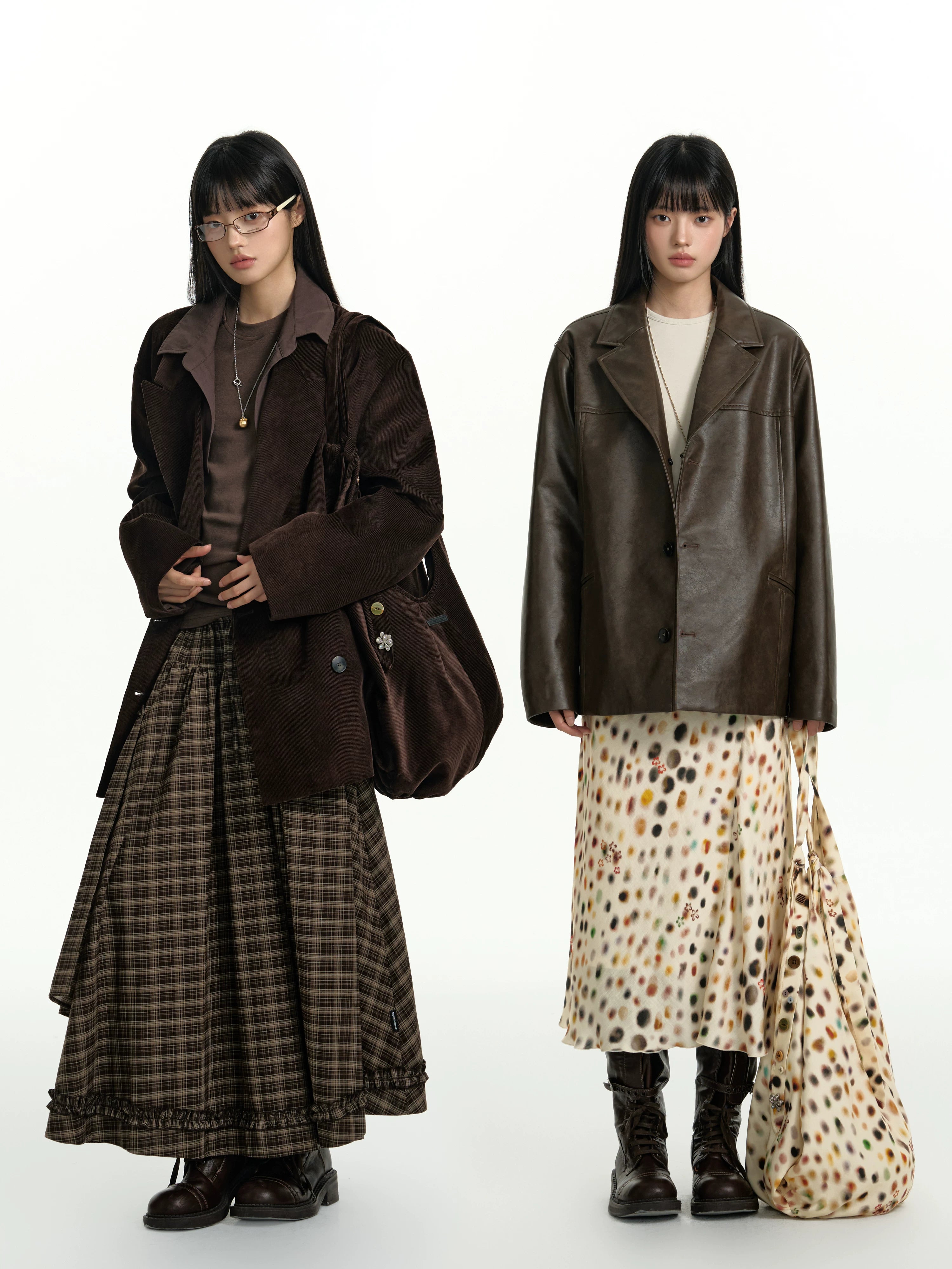 TGNS Vintage Corduroy Button Messenger Bag