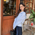 MUCHA Striped Casual Versatile Long Sleeve Shirt