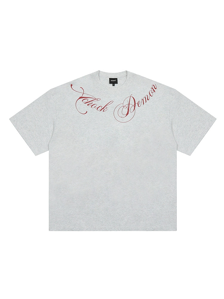 Achock Street Flower Type Print Tee