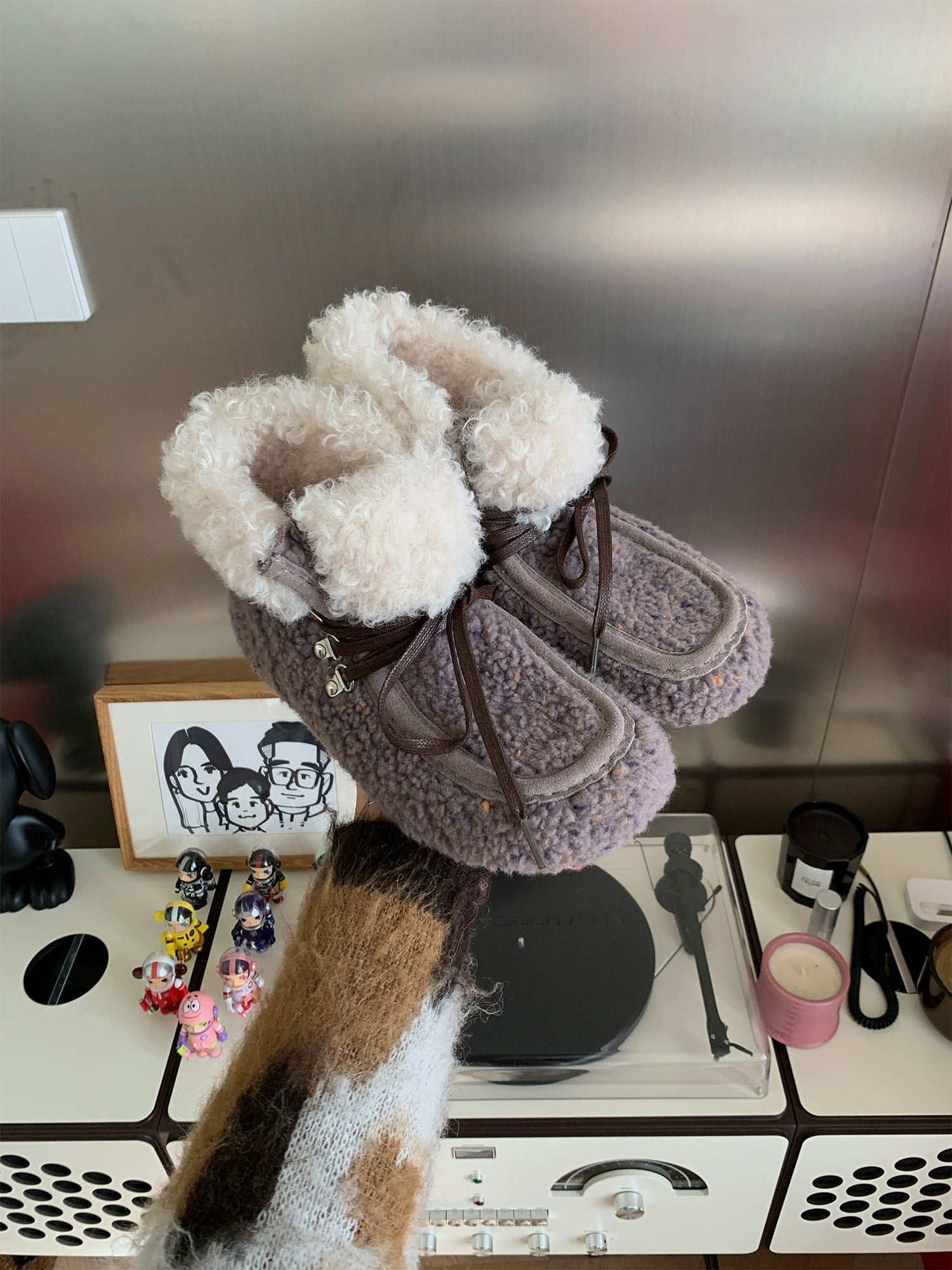Milooey Flat-bottomed Thermal Velvet Snow Boots