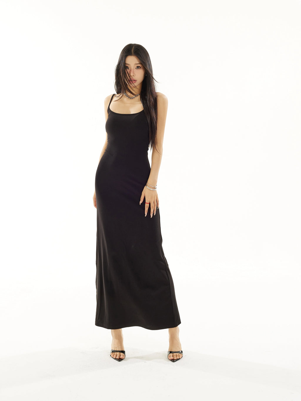 Zero Split Waist and Thin Suspender Dress