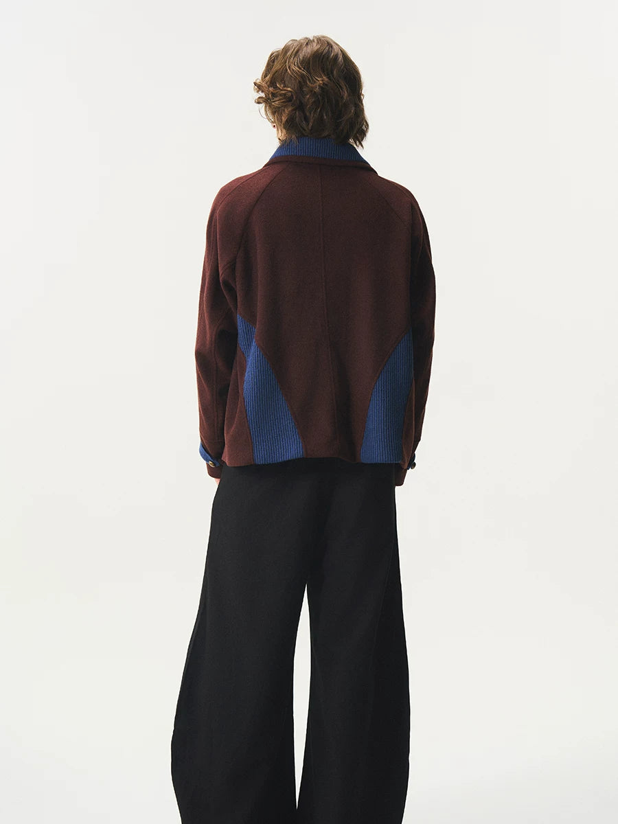 CNEW Vintage Woolen Knitted Short Jacket