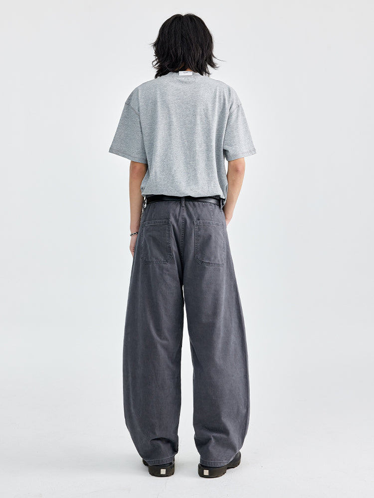 (NMK) tooling Japanese silhouette casual pants